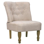 Sillón de estilo francés de tela color crema