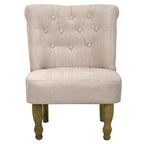 Sillón de estilo francés de tela color crema