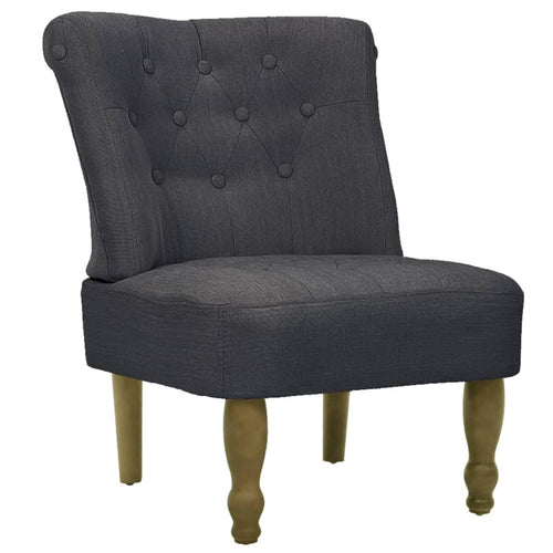 Poltrona de estilo francês em tecido cinzento