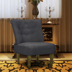 Sillón de estilo francés de tela gris