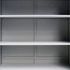 Armario de oficina con 2 puertas acero gris 90x40x180 cm