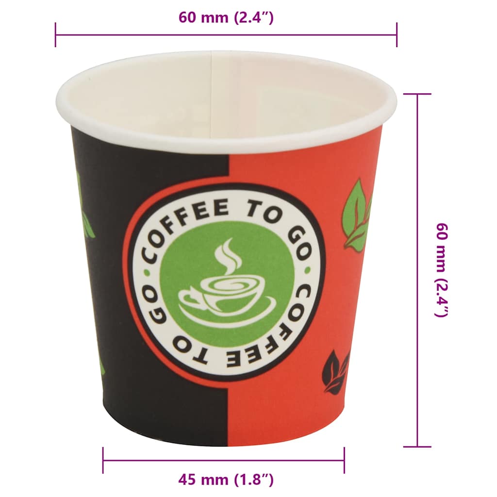 Vasos desechables para café 1000 unidades papel 120 ml 4 oz