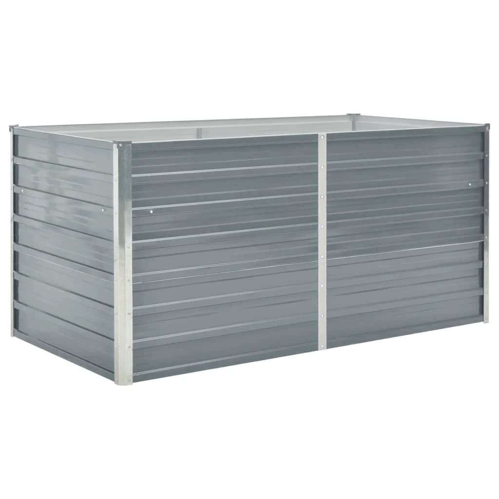 Jardinera elevada 160x80x77 cm acero galvanizado gris