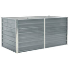 Jardinera elevada 160x80x77 cm acero galvanizado gris
