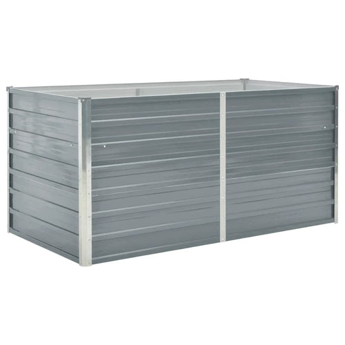 Jardinera elevada 160x80x77 cm acero galvanizado gris