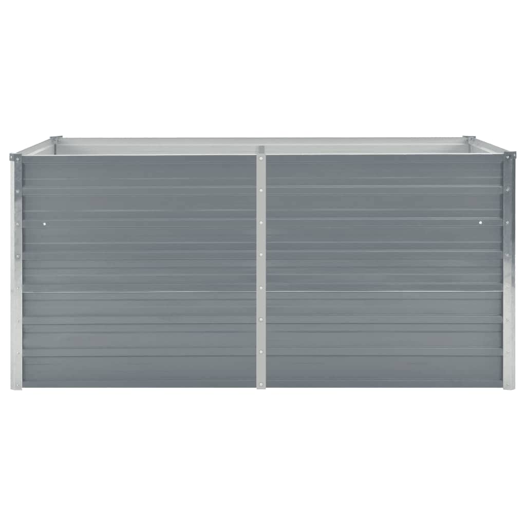 Jardinera elevada 160x80x77 cm acero galvanizado gris