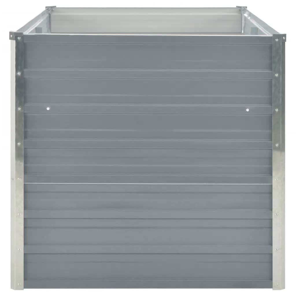 Jardinera elevada 160x80x77 cm acero galvanizado gris