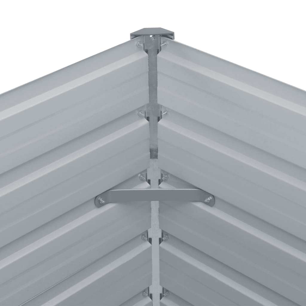 Jardinera elevada 160x80x77 cm acero galvanizado gris