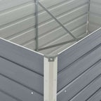 Jardinera elevada 160x80x77 cm acero galvanizado gris