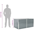 Jardinera elevada 160x80x77 cm acero galvanizado gris