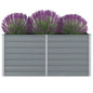 Jardinera elevada 160x80x77 cm acero galvanizado gris