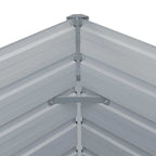 Jardinera elevada 129x129x45 cm acero galvanizado gris