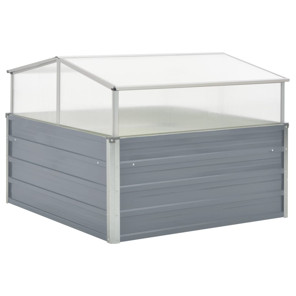 Invernadero 100x100x85 cm acero galvanizado gris