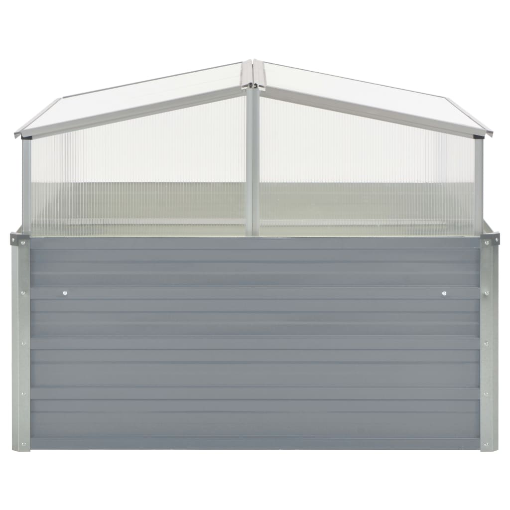 Invernadero 100x100x85 cm acero galvanizado gris