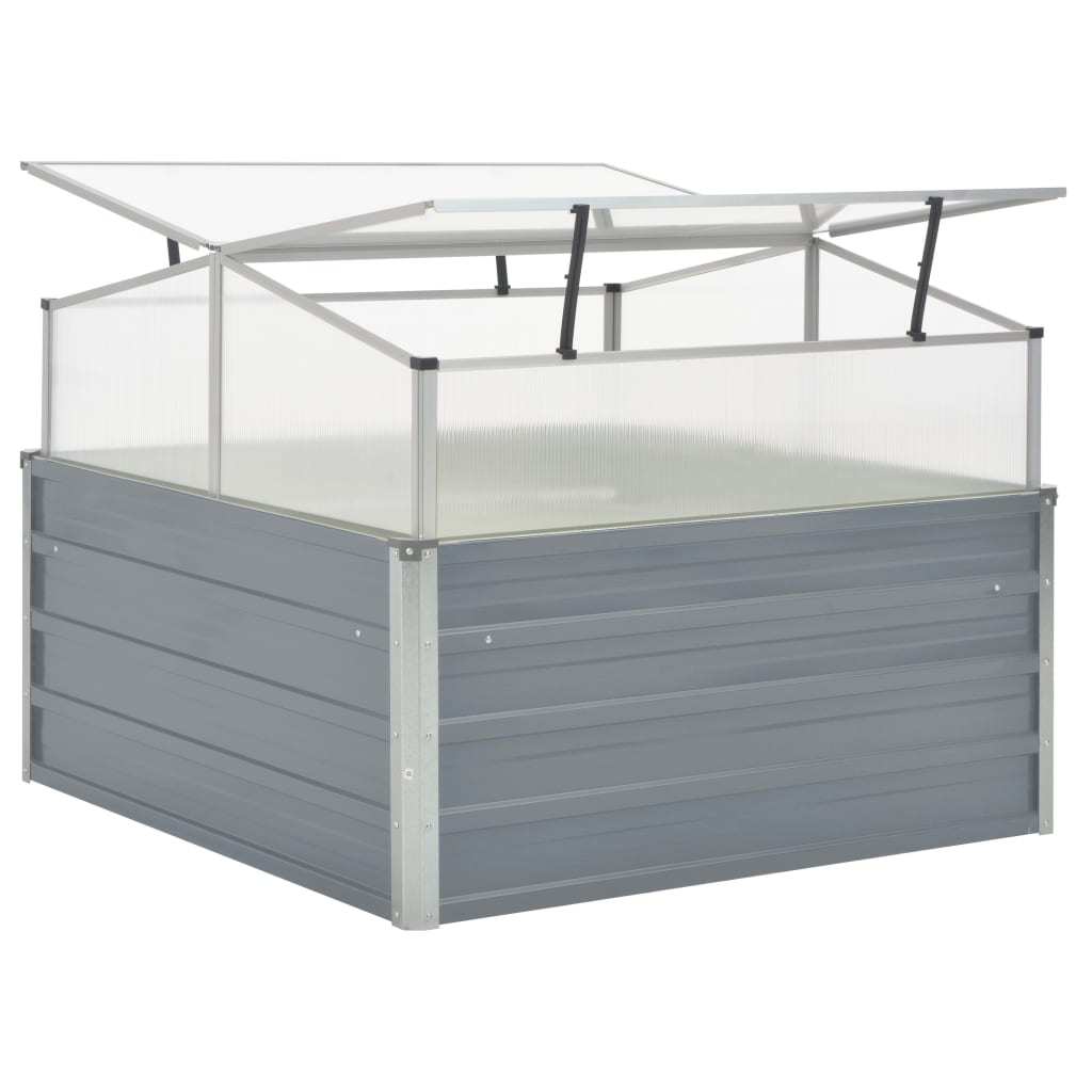 Invernadero 100x100x85 cm acero galvanizado gris
