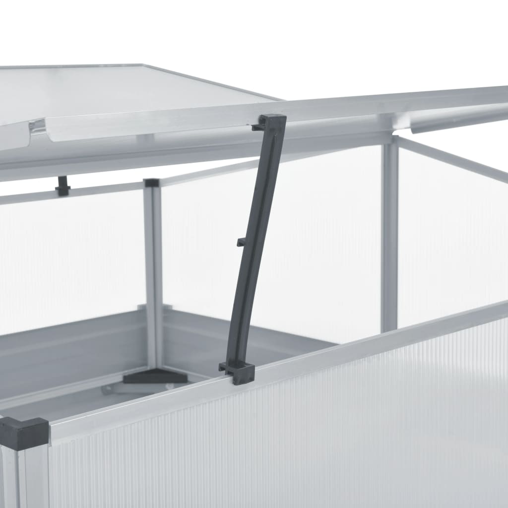 Invernadero 100x100x85 cm acero galvanizado gris