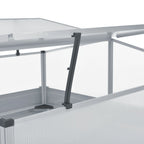 Invernadero 100x100x85 cm acero galvanizado gris