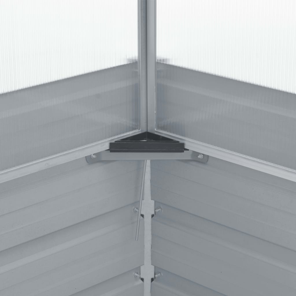Invernadero 100x100x85 cm acero galvanizado gris