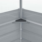 Invernadero 100x100x85 cm acero galvanizado gris