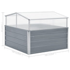 Invernadero 100x100x85 cm acero galvanizado gris