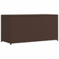 Caja de almacenaje de jardín ratán sintético gris 120x50x60 cm