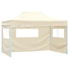 Carpa pleglable Pop-up con 4 paredes 3x4,5 m blanco crema