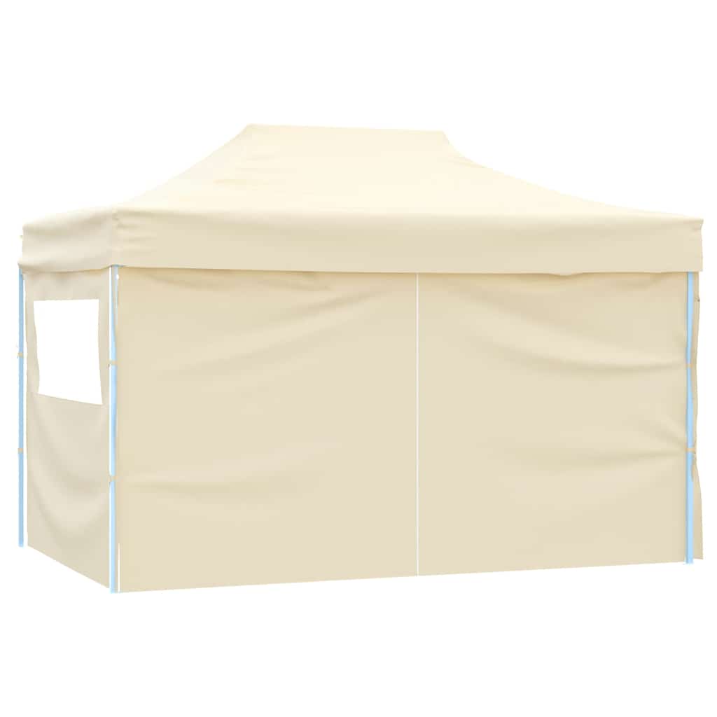 Carpa pleglable Pop-up con 4 paredes 3x4,5 m blanco crema