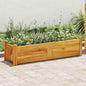 Floreira de jardim de madeira de acácia 150x30x25 cm