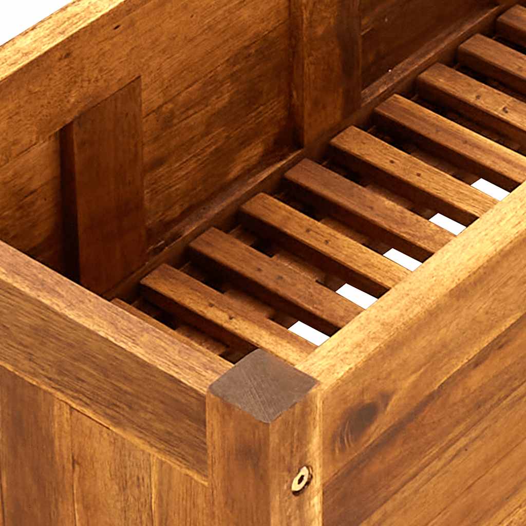 Arriate de jardín de madera de acacia 150x30x25 cm