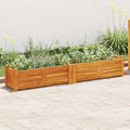 Arriate de jardín de madera de acacia 150x30x25 cm