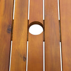 Set de comedor de jardín 7 piezas madera maciza de acacia