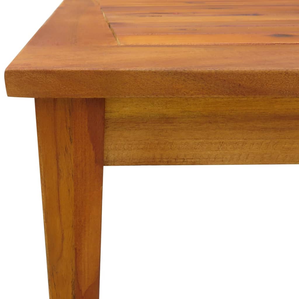 Set de comedor de jardín 7 piezas madera maciza de acacia