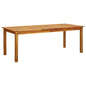 Solid acacia wood garden table gray wash 200x90x74 cm