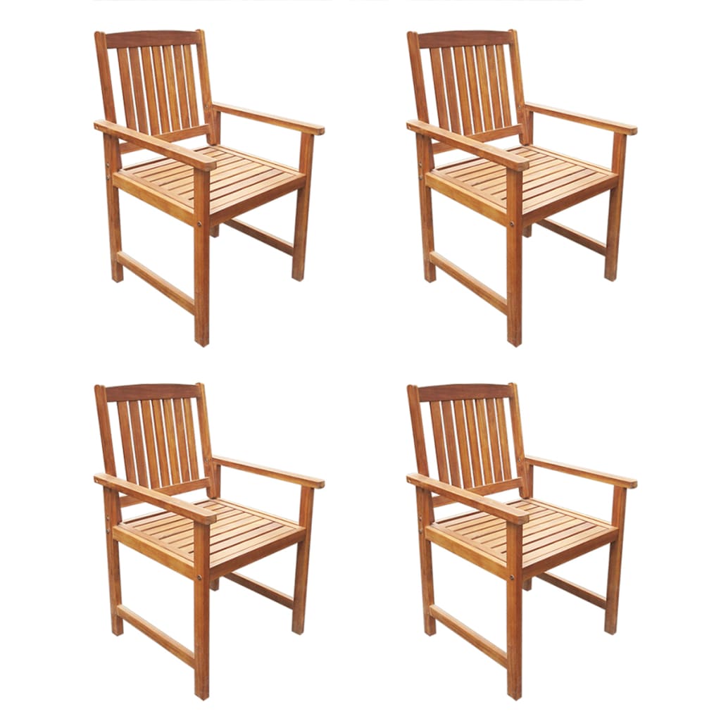 Set de comedor de jardín 5 piezas madera maciza de acacia