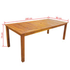 Set de comedor de jardín 9 piezas madera maciza de acacia