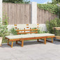 Banco de jardín con cojines 2 en 1 190 cm madera maciza acacia