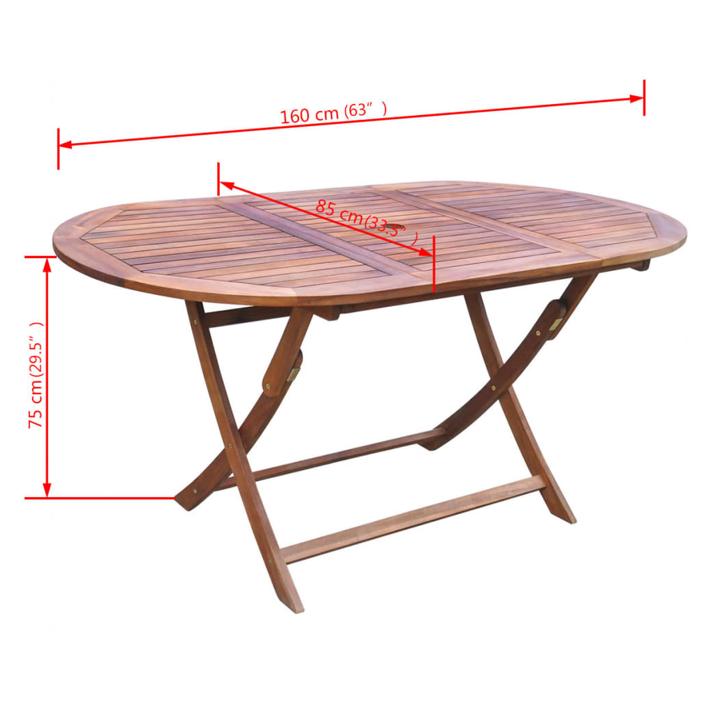 Set comedor de jardín 9 pzas y cojines madera maciza de acacia