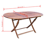 Set comedor de jardín 9 pzas y cojines madera maciza de acacia