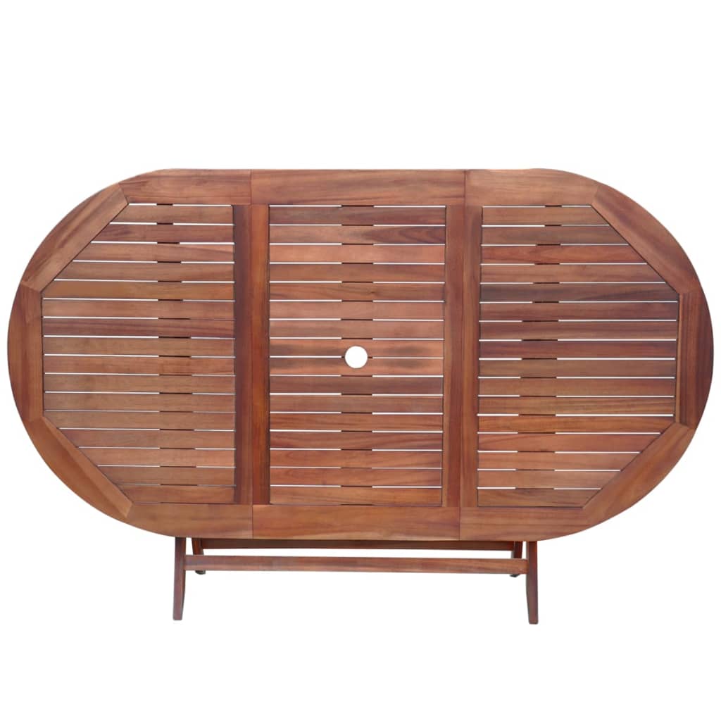 Set comedor de jardín 9 pzas y cojines madera maciza de acacia