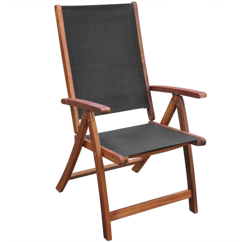 Set comedor de jardín 9 pzas y cojines madera maciza de acacia