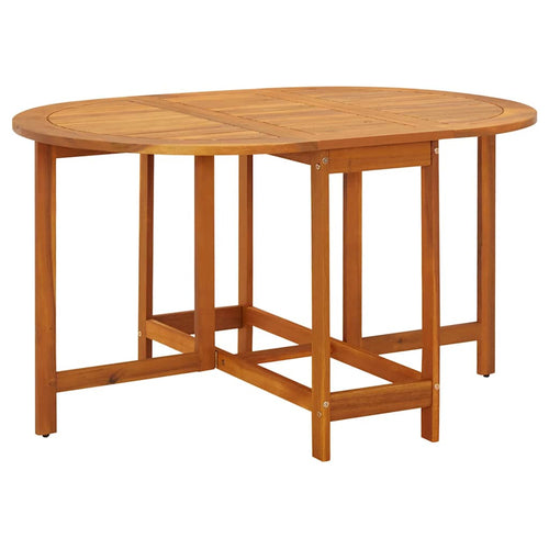 Solid acacia wood garden table 130x90x72 cm