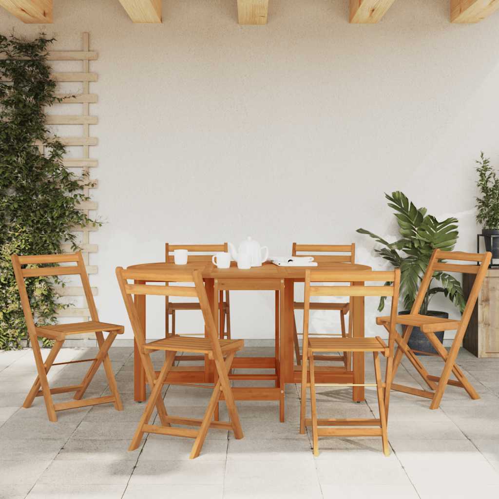 Mesa de jardín madera maciza de acacia 130x90x72 cm