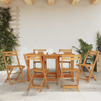 Mesa de jardín madera maciza de acacia 130x90x72 cm