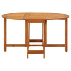 Mesa de jardín madera maciza de acacia 130x90x72 cm