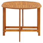 Mesa de jardín madera maciza de acacia 130x90x72 cm