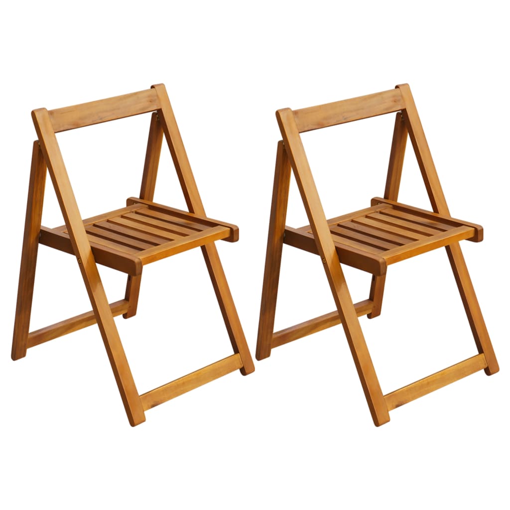 4-piece folding garden chairs solid teak wood