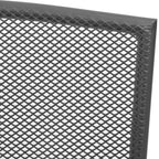 Juego de comedor de jardín 5 piezas acero gris antracita