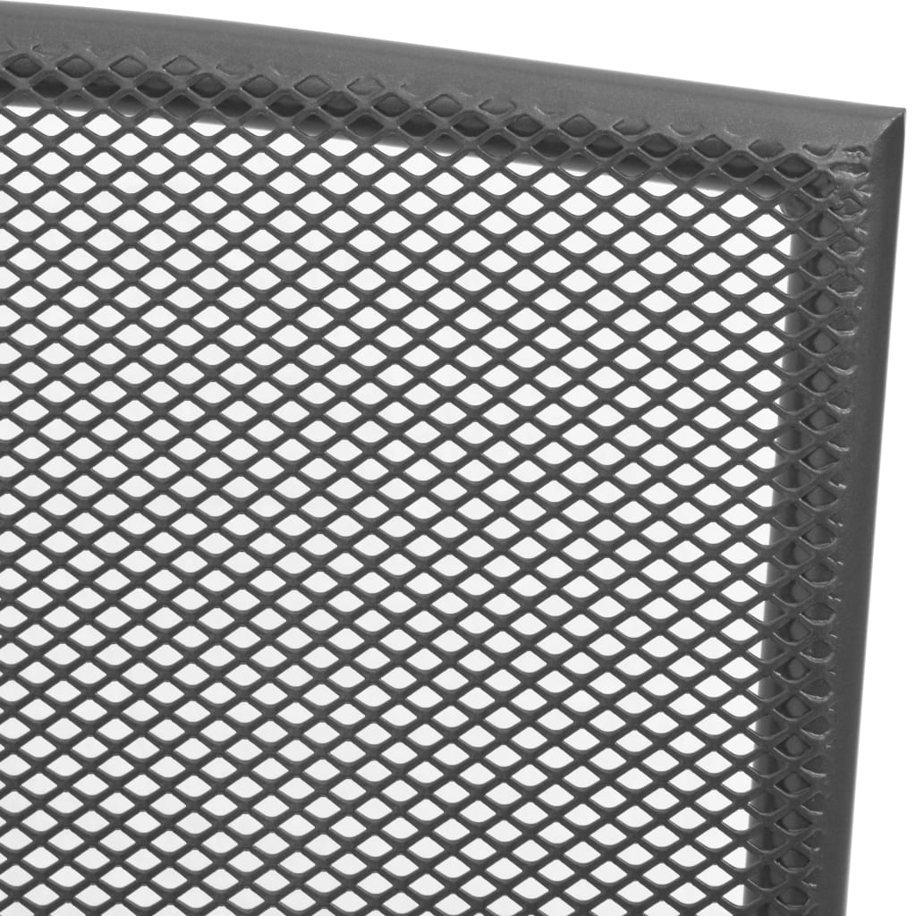 Juego de comedor de jardín 5 piezas acero gris antracita
