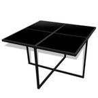 Set comedor de jardín 9 piezas y cojines ratán sintético negro