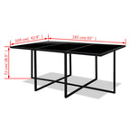 Set comedor de jardín 11 piezas y cojines ratán sintético negro